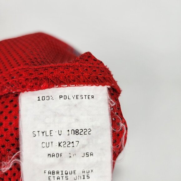 Quiksilver Shirt Mens Large Red Multi Vintage Netted Lightweight S/S USA - Picture 8 of 8